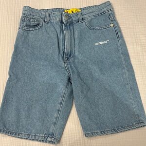Off-White Light Blue Jean Shorts